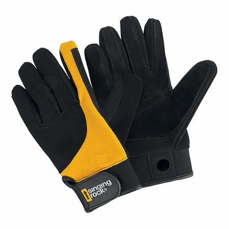 ROCK Falconer Full Gloves; Black & Yellow - Small 497750